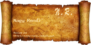 Nagy René névjegykártya